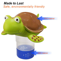Blufree Chlorine Floater side view with turtle design