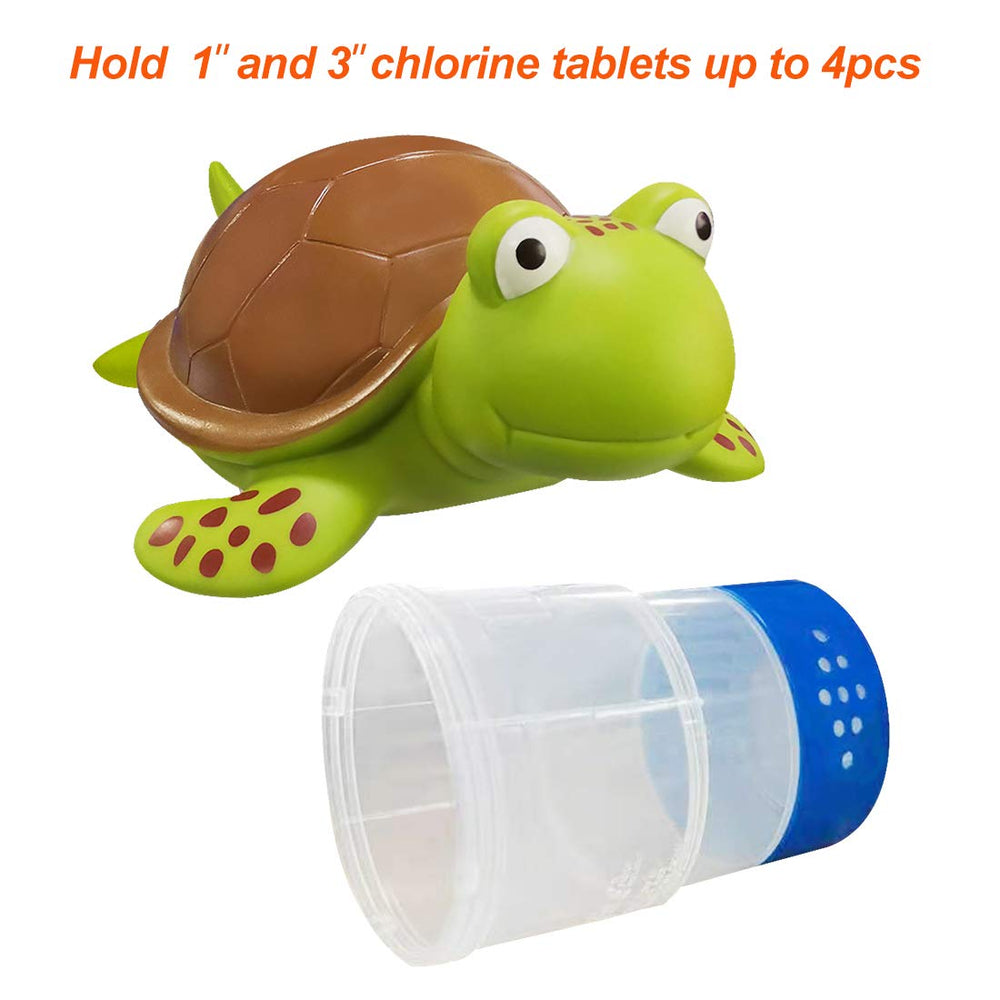 Blufree Chlorine Floater turtle shape with chlorine puck