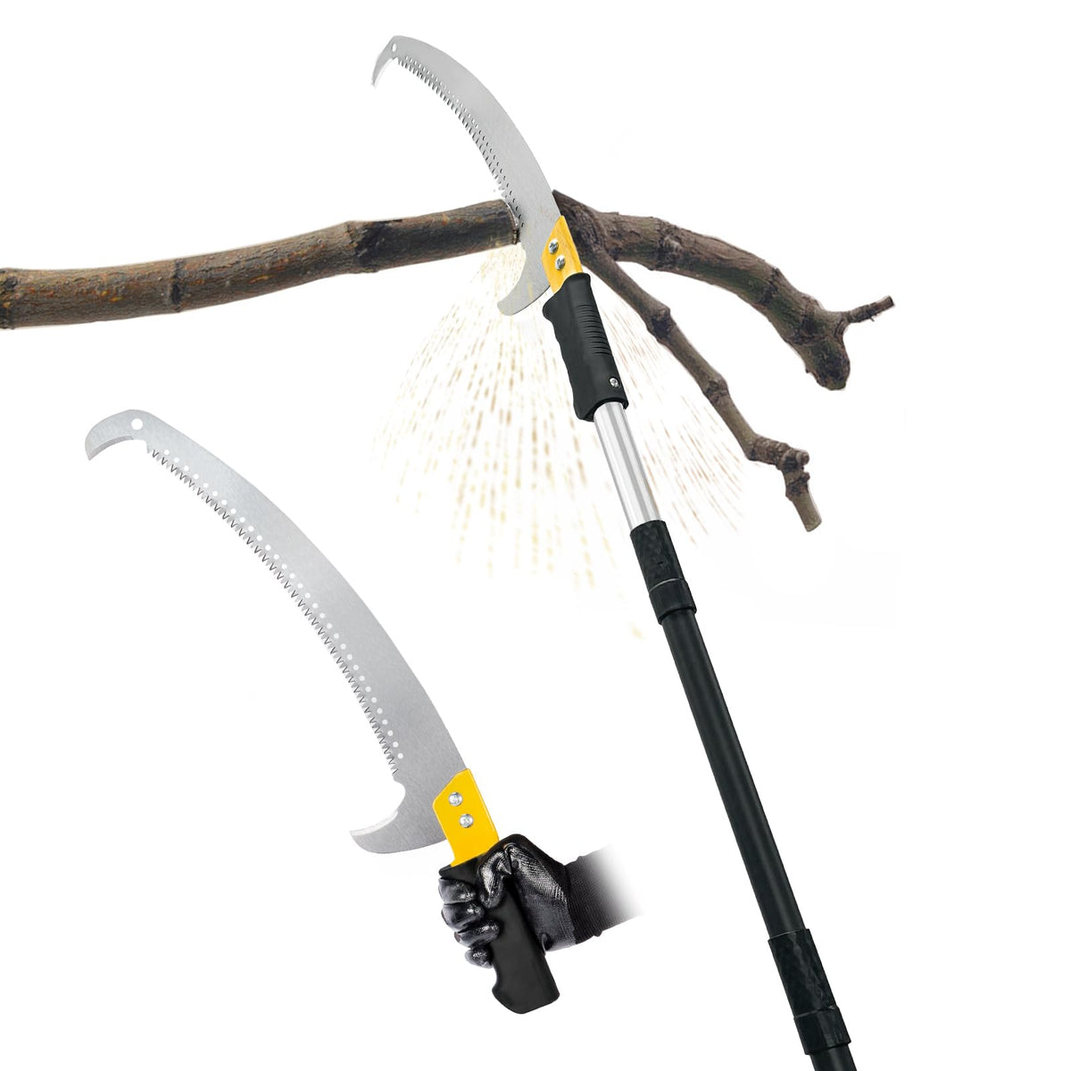 BlumeTrec 11FT Manual Pole Saw with steel blade front view