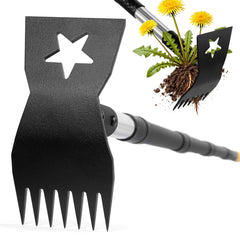 BlumeTrec 2-in-1 weed rake and garden hoe front view
