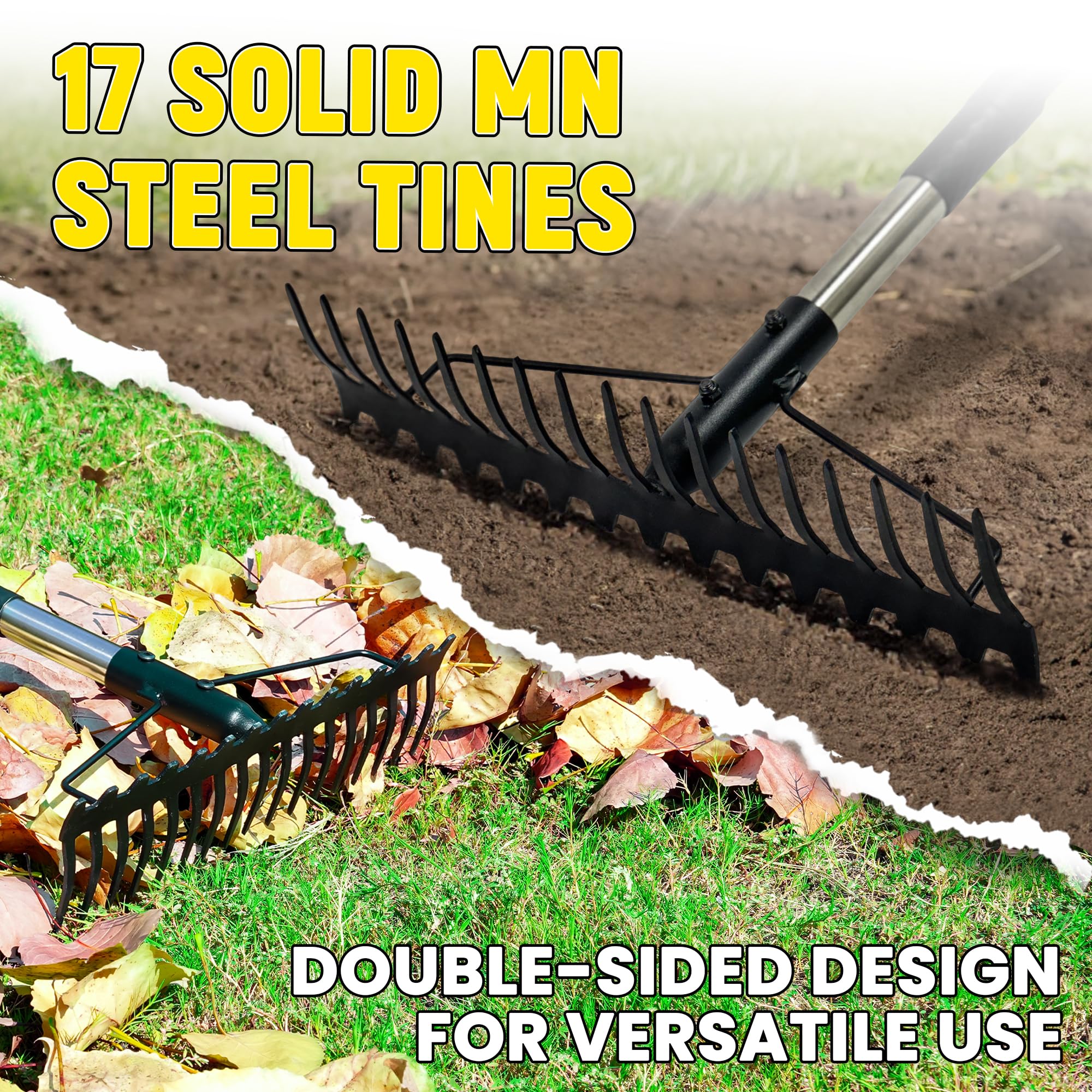 BlumeTrec Bow Rake 17 steel tines close-up