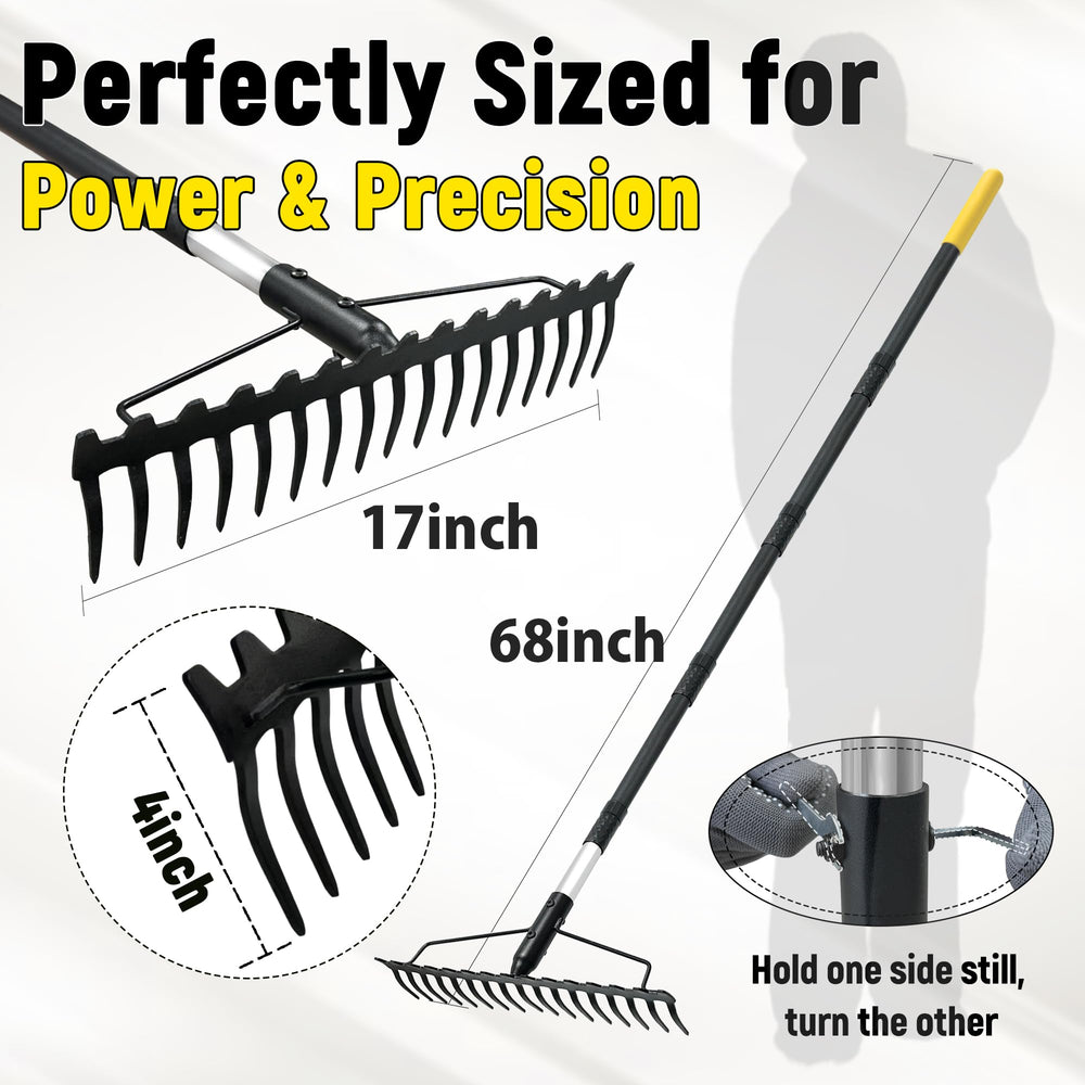 BlumeTrec Bow Rake showing dual-sided head and tines