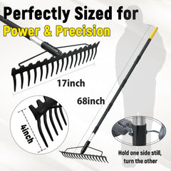 BlumeTrec Bow Rake showing dual-sided head and tines