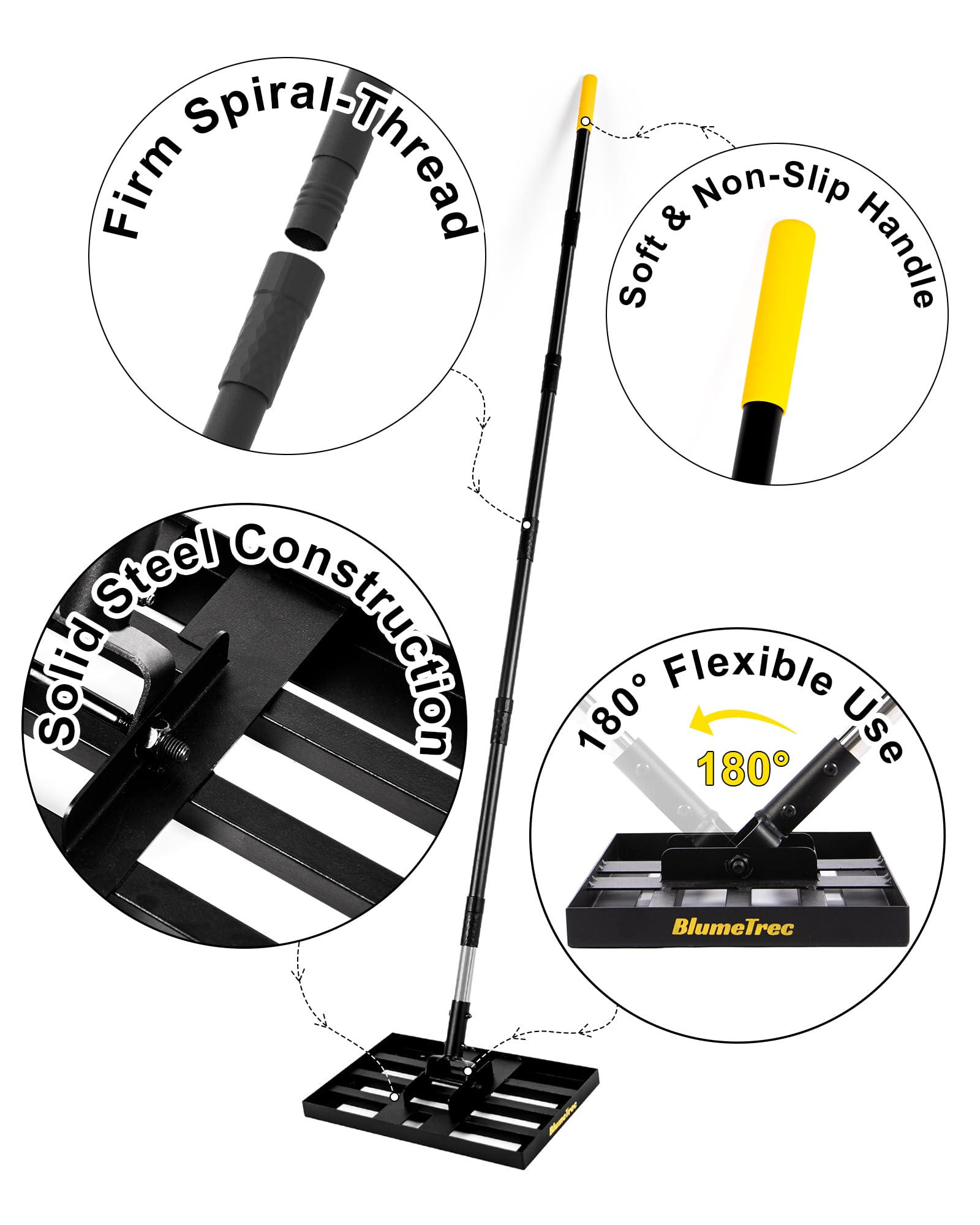 BlumeTrec Lawn Leveling Rake disassembled for storage