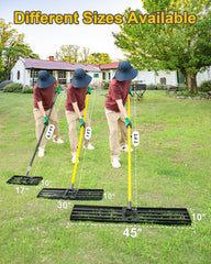 BlumeTrec Lawn Leveling Rake in a garden setting