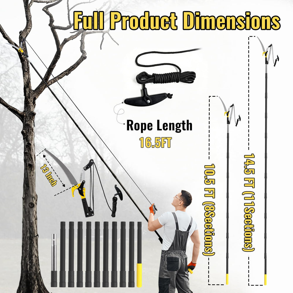 BlumeTrec pole saw with 2-in-1 pruning shears