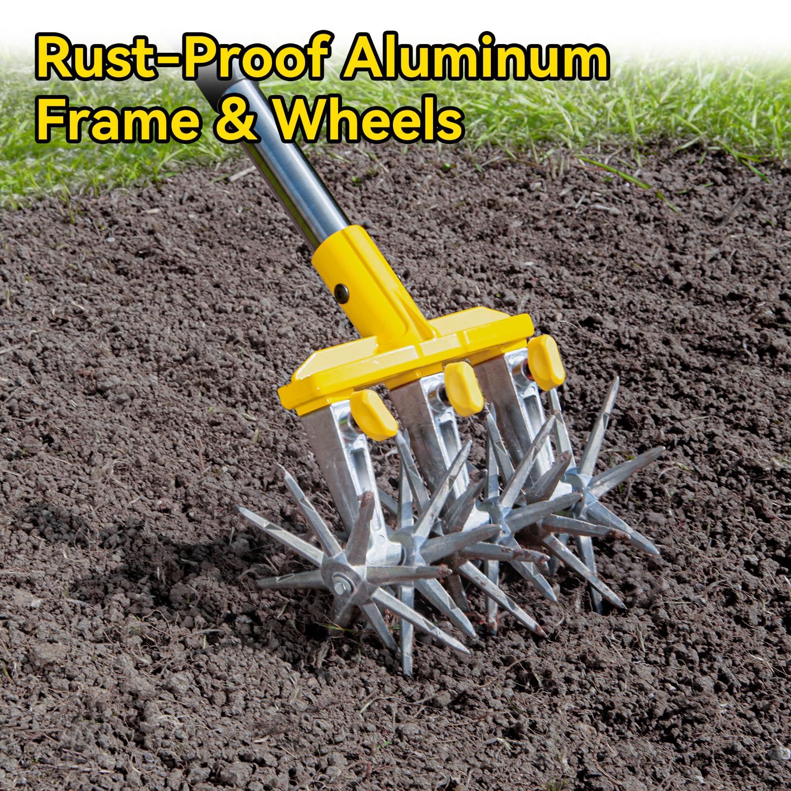 BlumeTrec Rotary Cultivator close-up of metal head