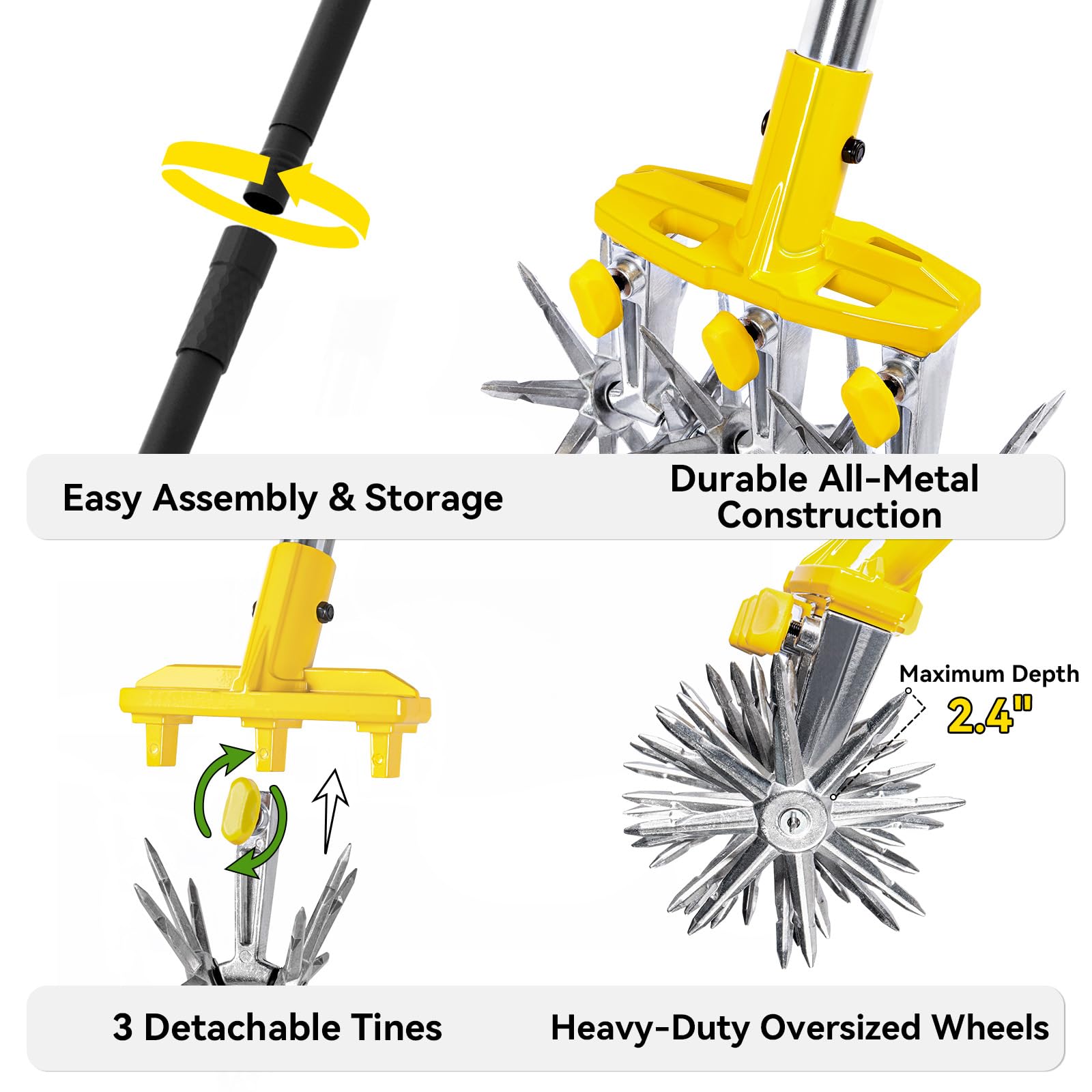 BlumeTrec Rotary Cultivator showing adjustable handle