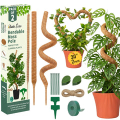 Blush Ease 30-inch bendable moss pole front view with accessories