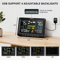 BluSon Weather Station displaying temperature and humidity
