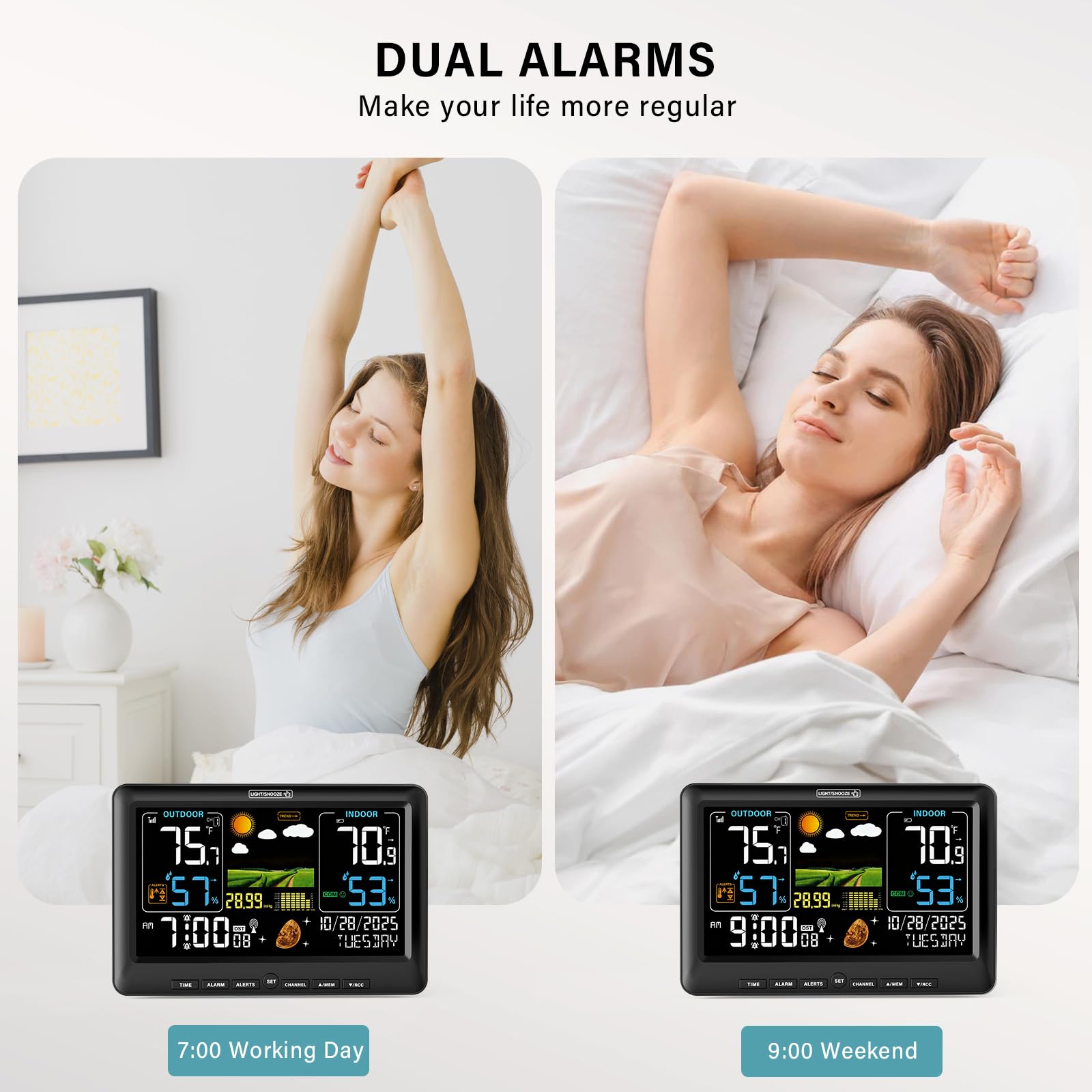 BluSon Weather Station in a lifestyle setting at home