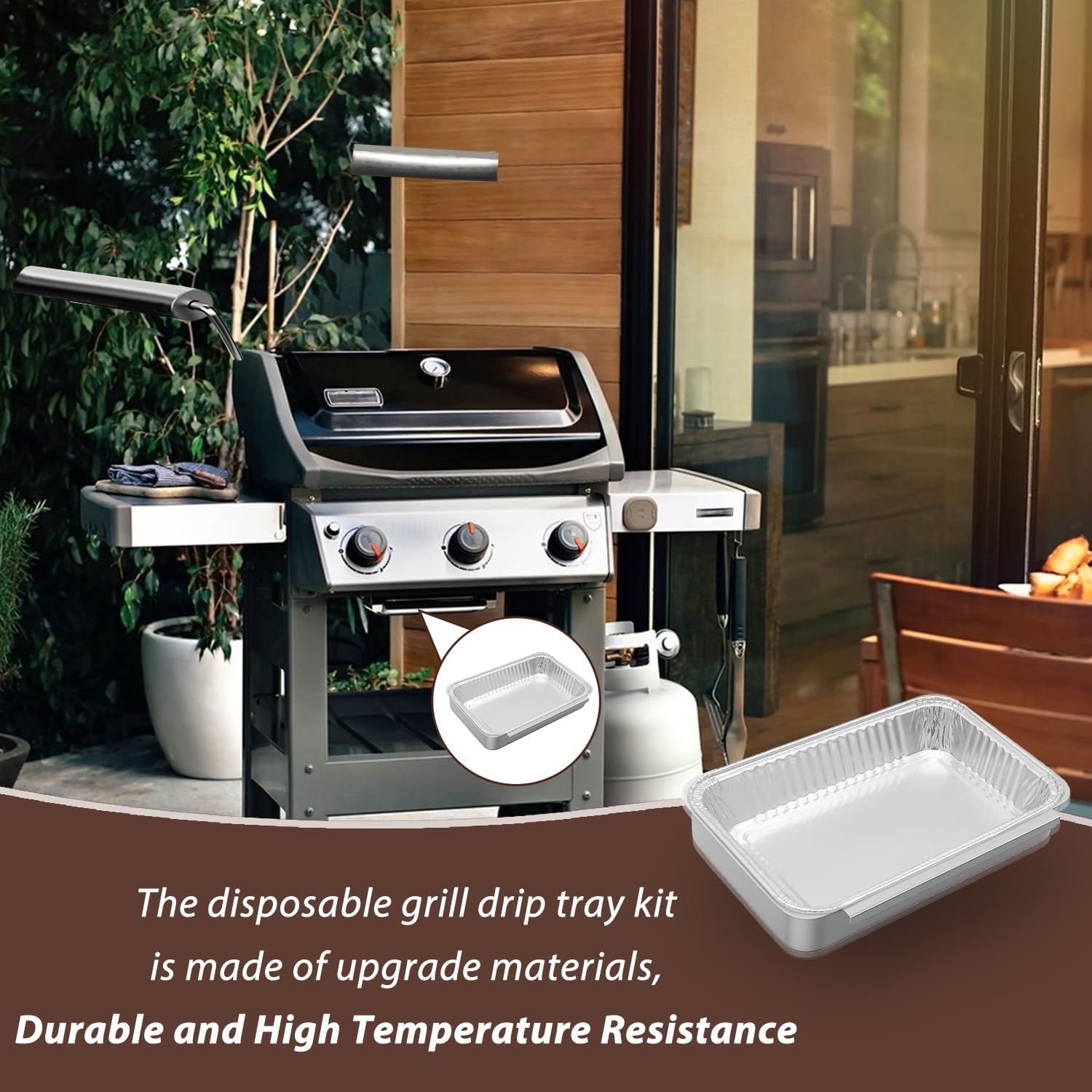 BMMXBI Grease Tray for Weber Spirit Grills, side view