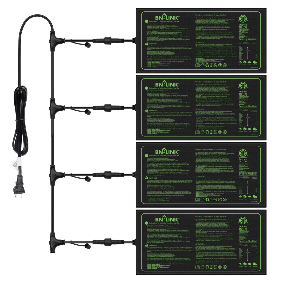 BN-LINK 10" x 20.75" Seedling Heat Mat front view