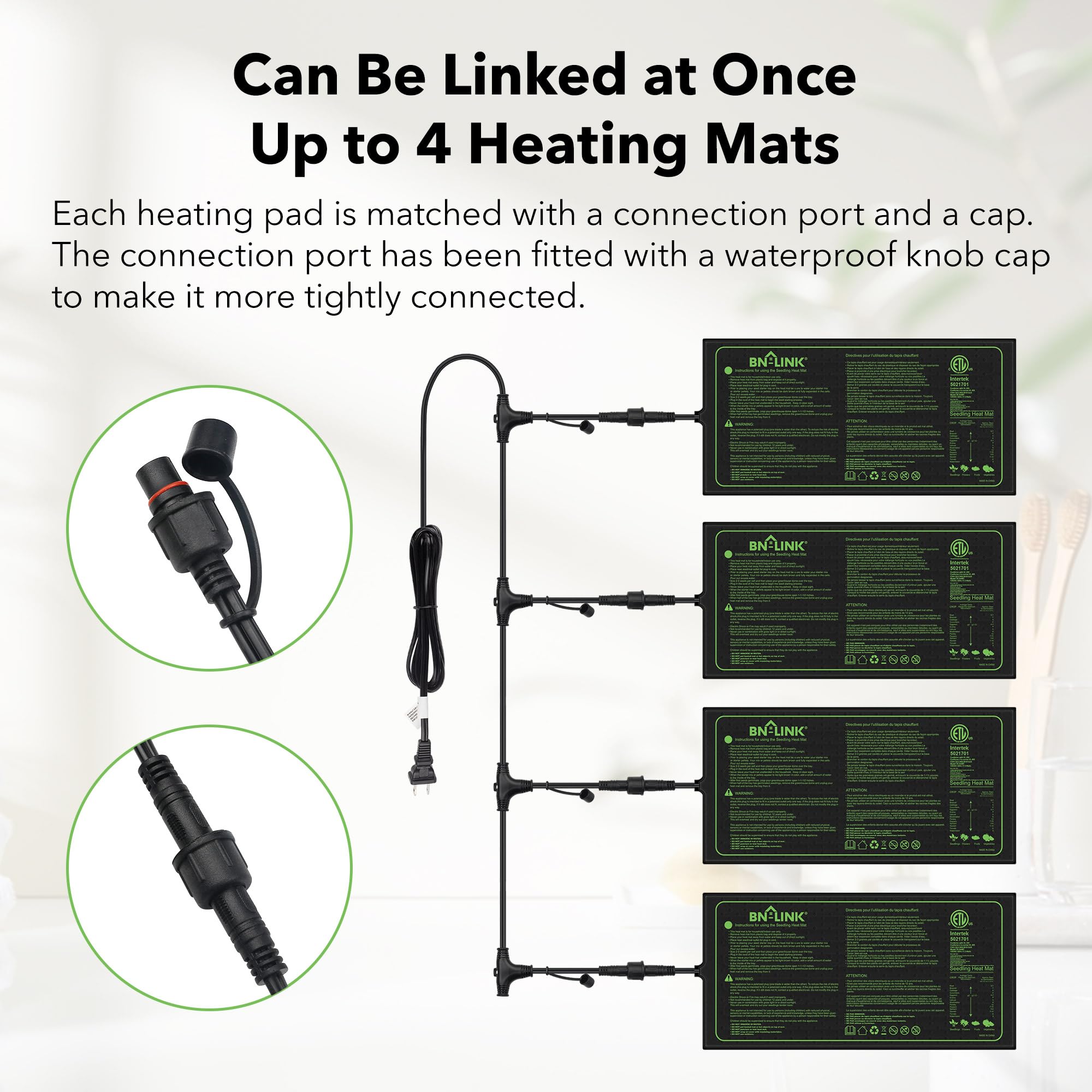 BN-LINK heat mat showing power cord and connection