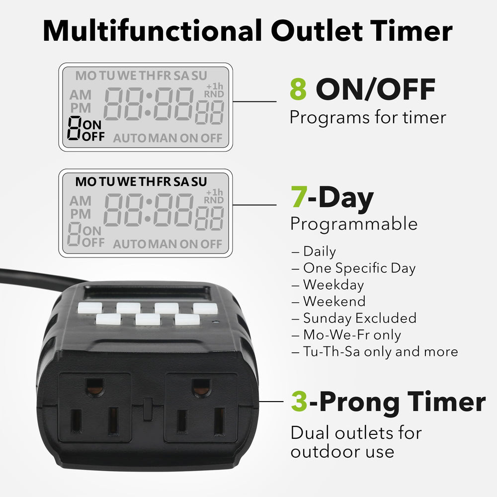 BN-LINK Programmable Timer with weatherproof design