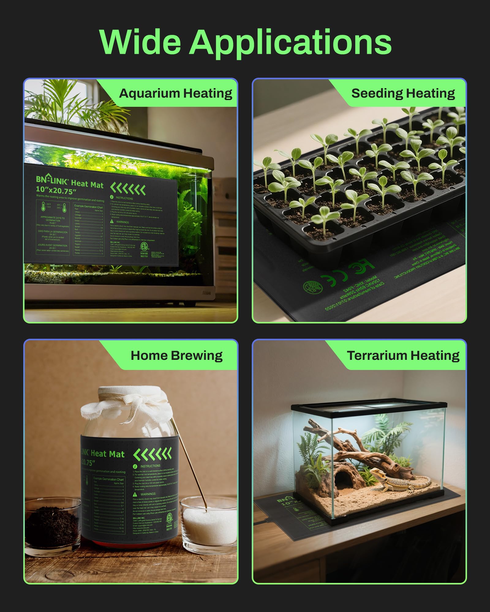 BN-LINK Seedling Heat Mat waterproof feature demonstration