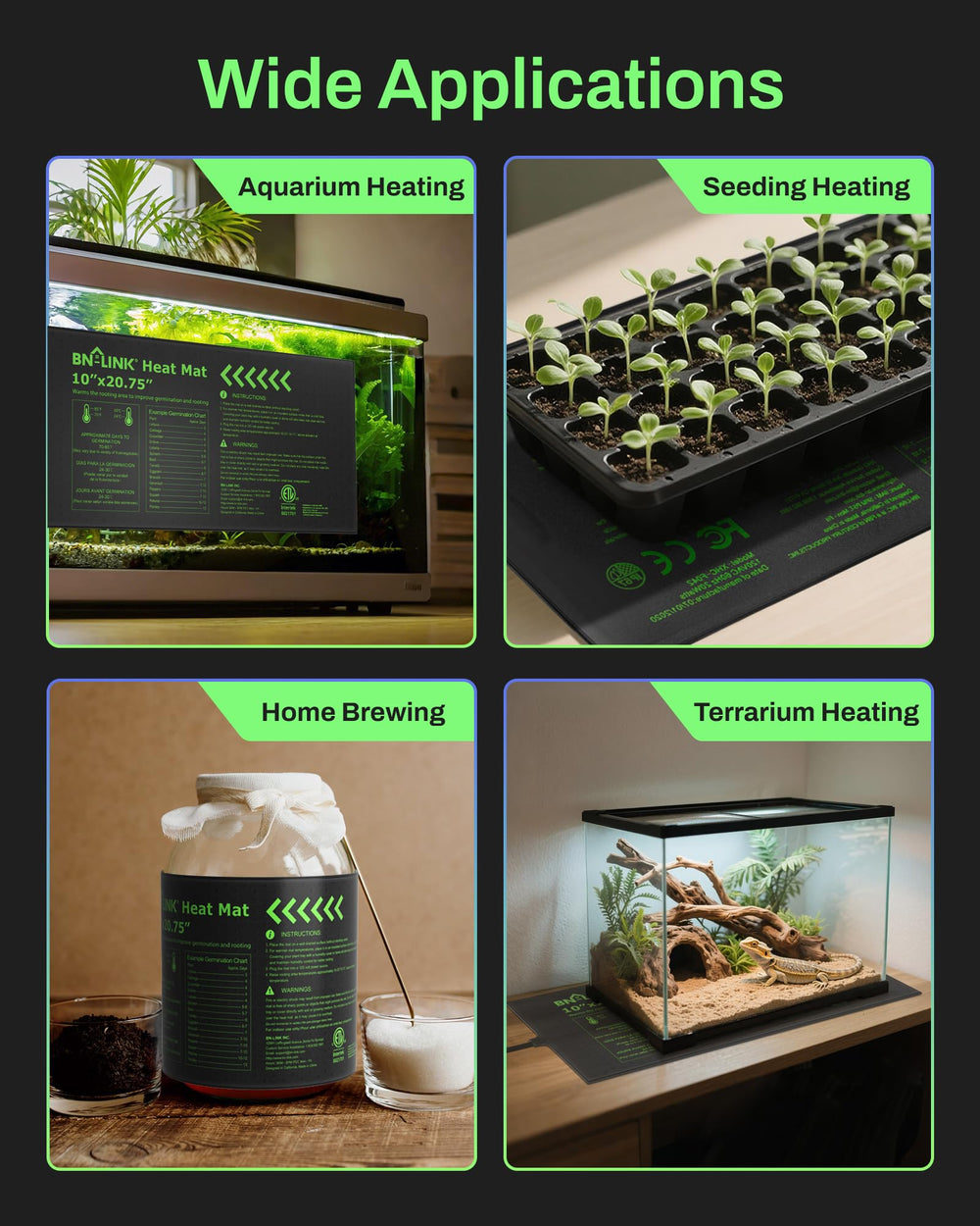 BN-LINK Seedling Heat Mat waterproof feature demonstration