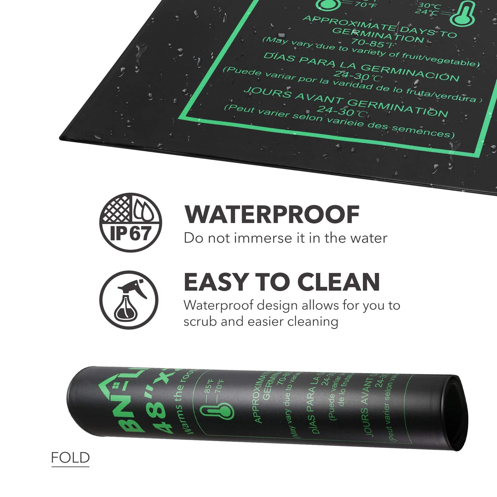 BN-LINK Seedling Heat Mat waterproof rating demonstration