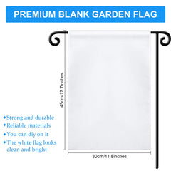 Boao blank garden flag side view