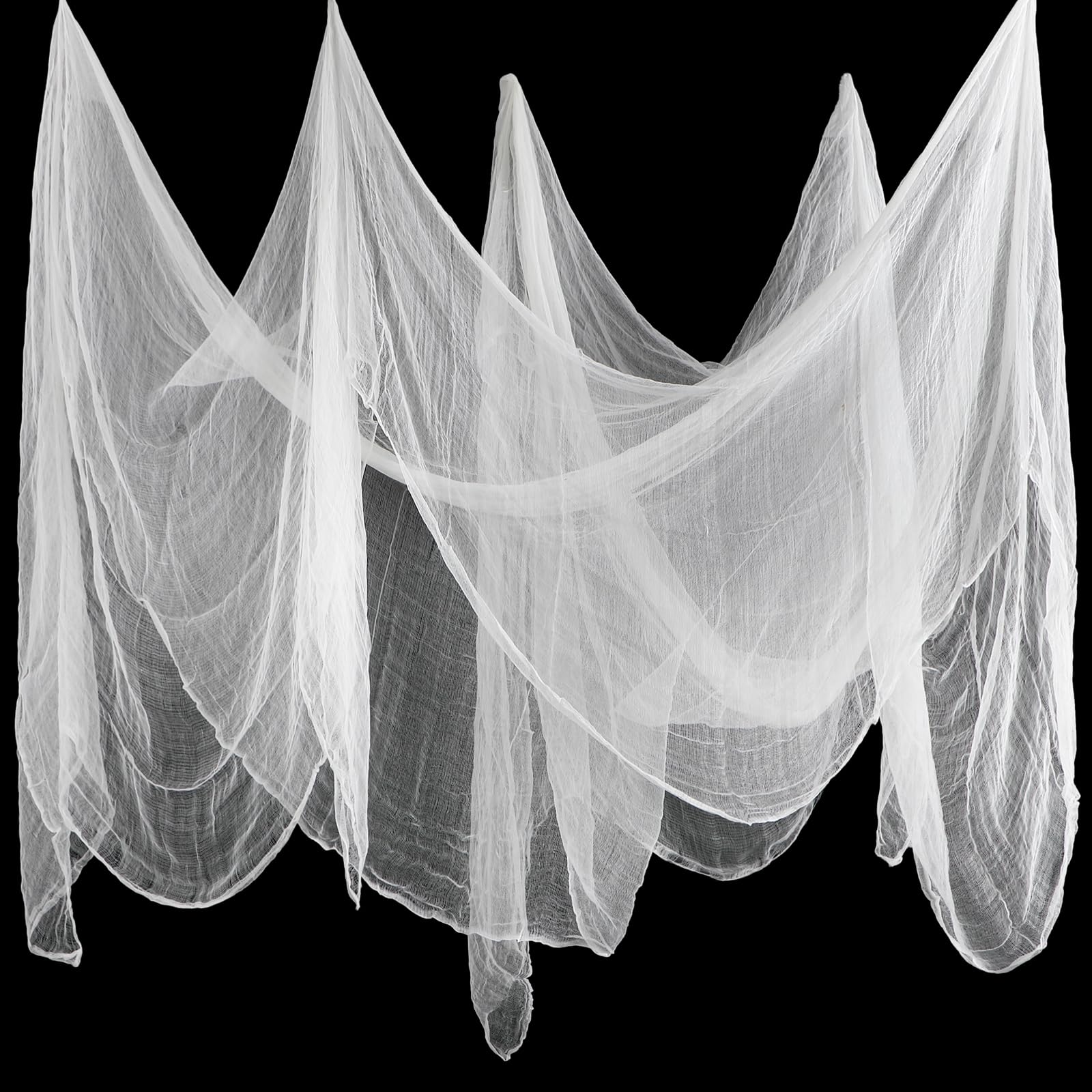 Boao Halloween Cheesecloth 85 x 394 Inch, white fabric roll