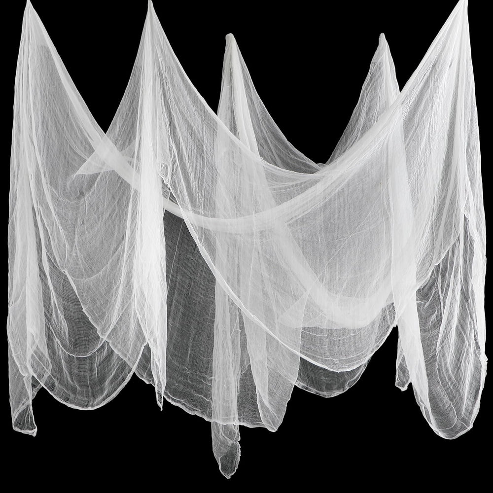 Boao Halloween Cheesecloth 85 x 394 Inch, white fabric roll