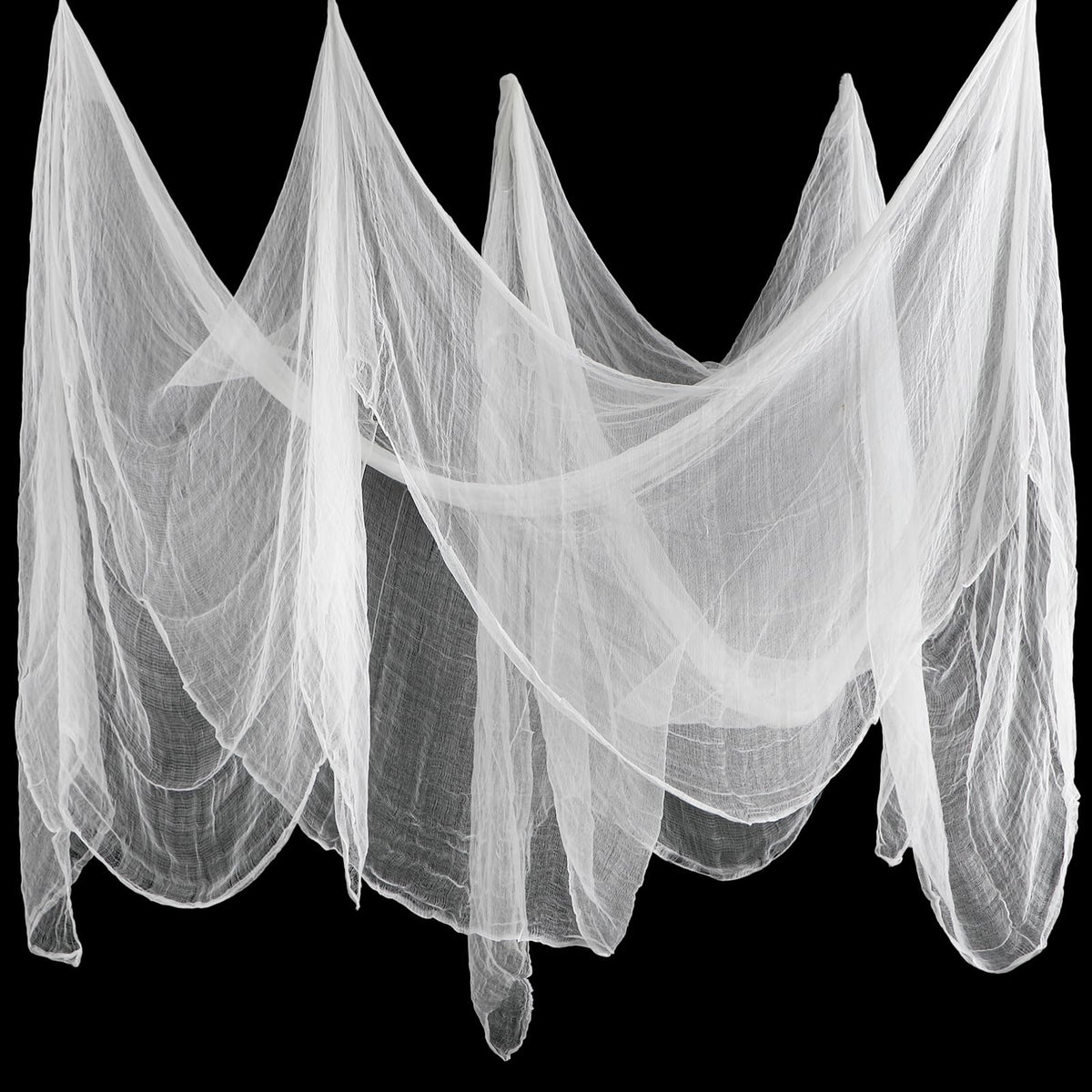 Boao Halloween Cheesecloth 85 x 394 Inch, white fabric roll