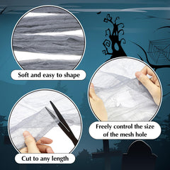 Boao Halloween Cheesecloth draped over a table