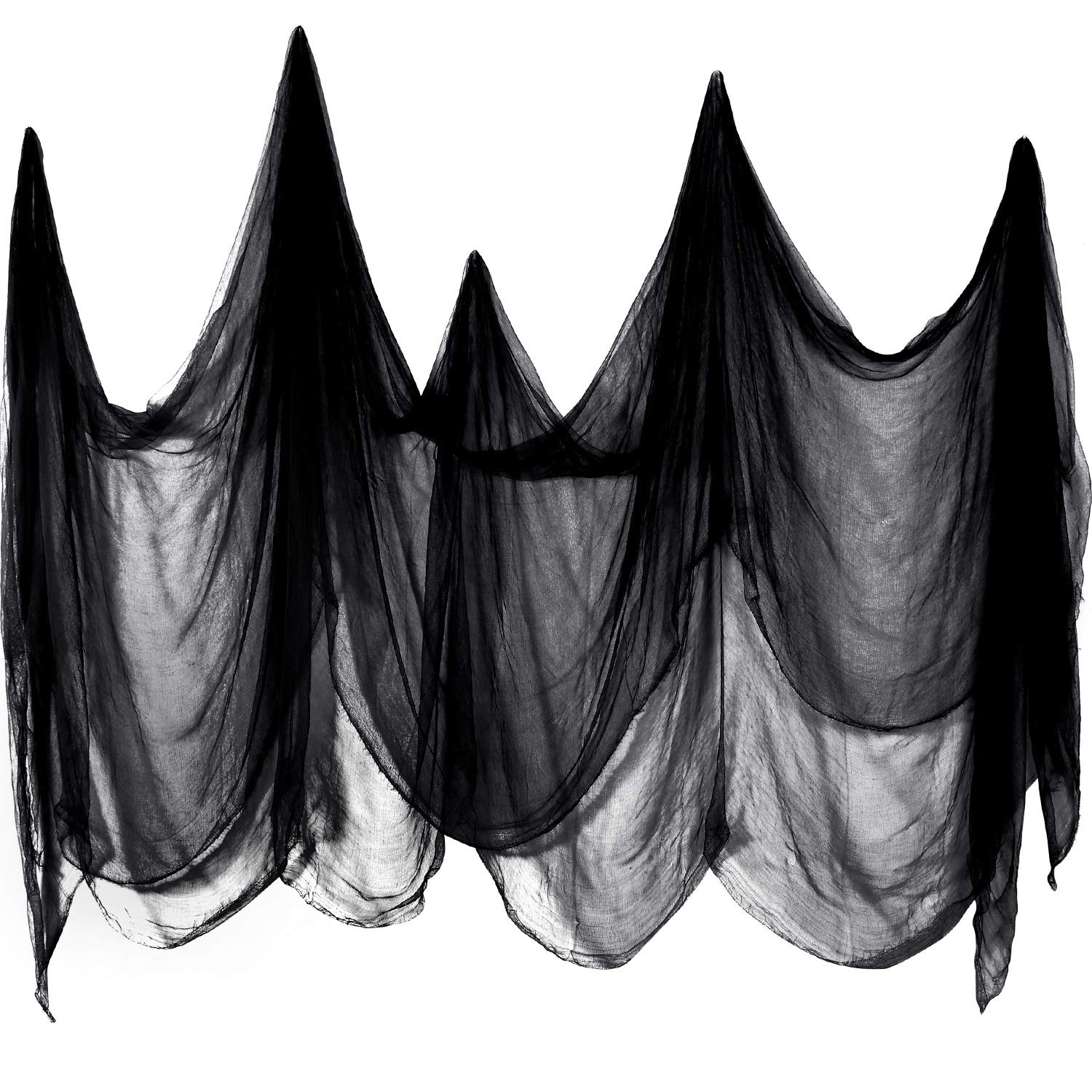 Boao Halloween Cheesecloth Roll 85 x 197 Inch Black front view