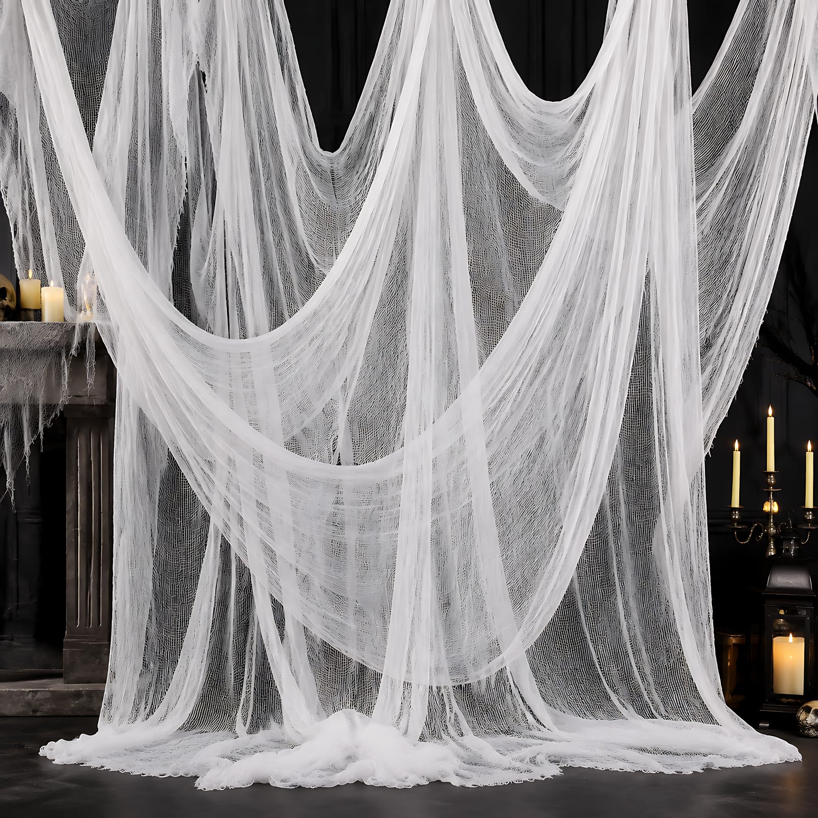 Boao Halloween cheesecloth roll, white, 29.92 x 590.55 inches