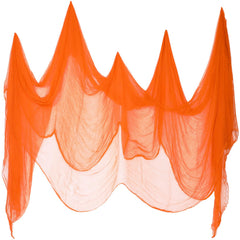 Boao Halloween Orange Cheesecloth 85 x 197 Inch front view