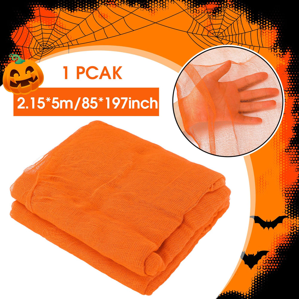 Boao Halloween Orange Cheesecloth draped over a table