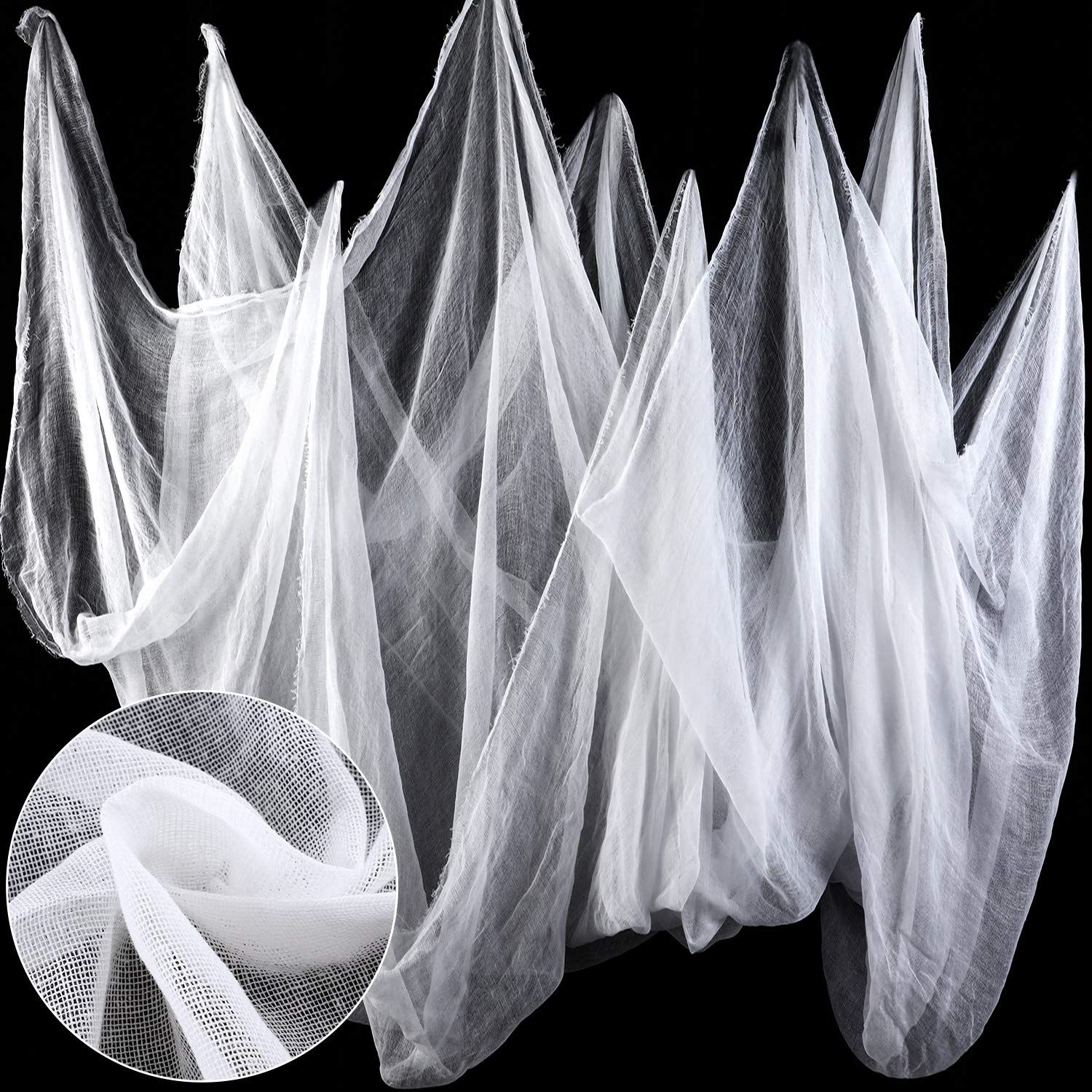 Boao Halloween White Cheesecloth 85 x 197 inch folded view