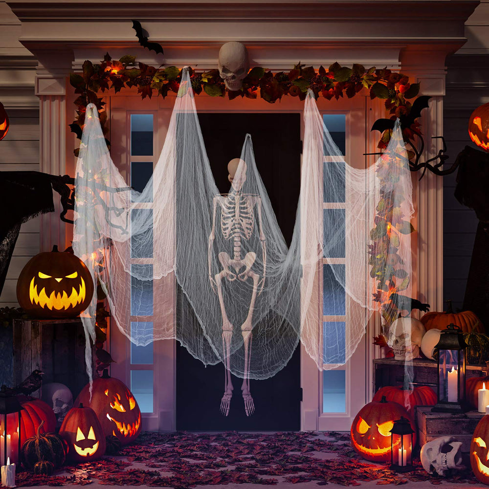 Boao Halloween White Cheesecloth with cobweb decorations