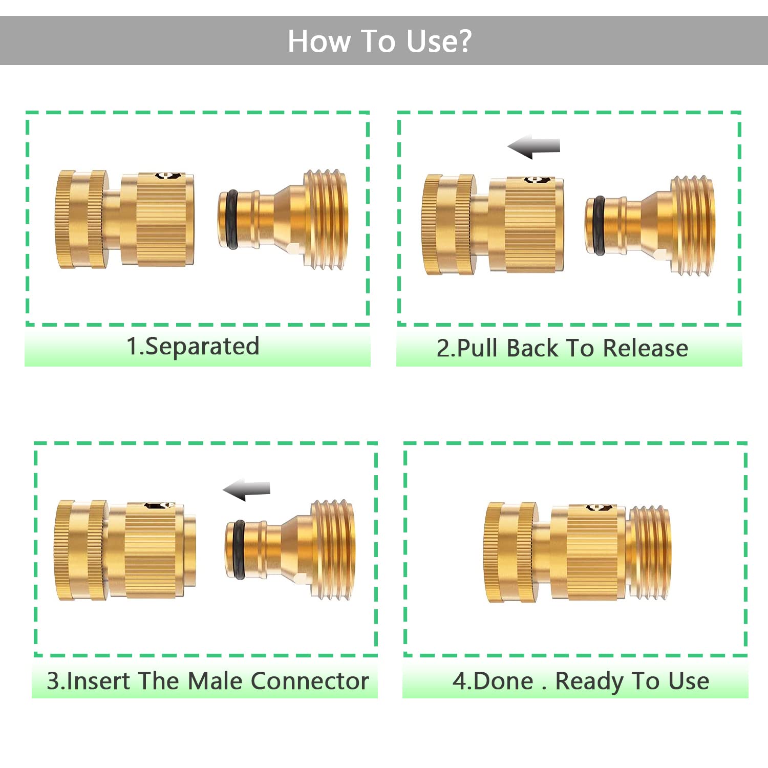 BoArt female swivel connector with rubber washer