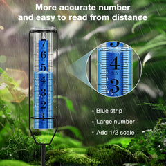 BoArt Rain Gauge close-up of the clear numbers
