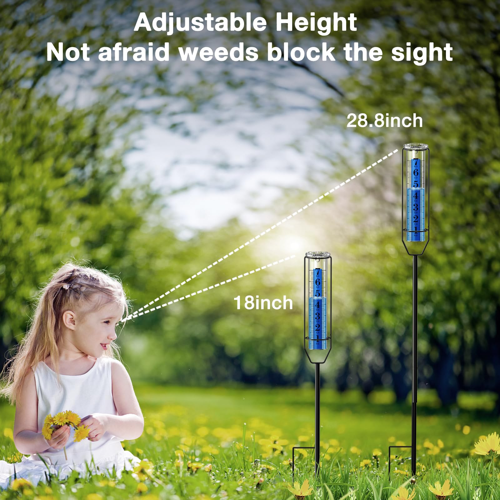 BoArt Rain Gauge showing measurement increments