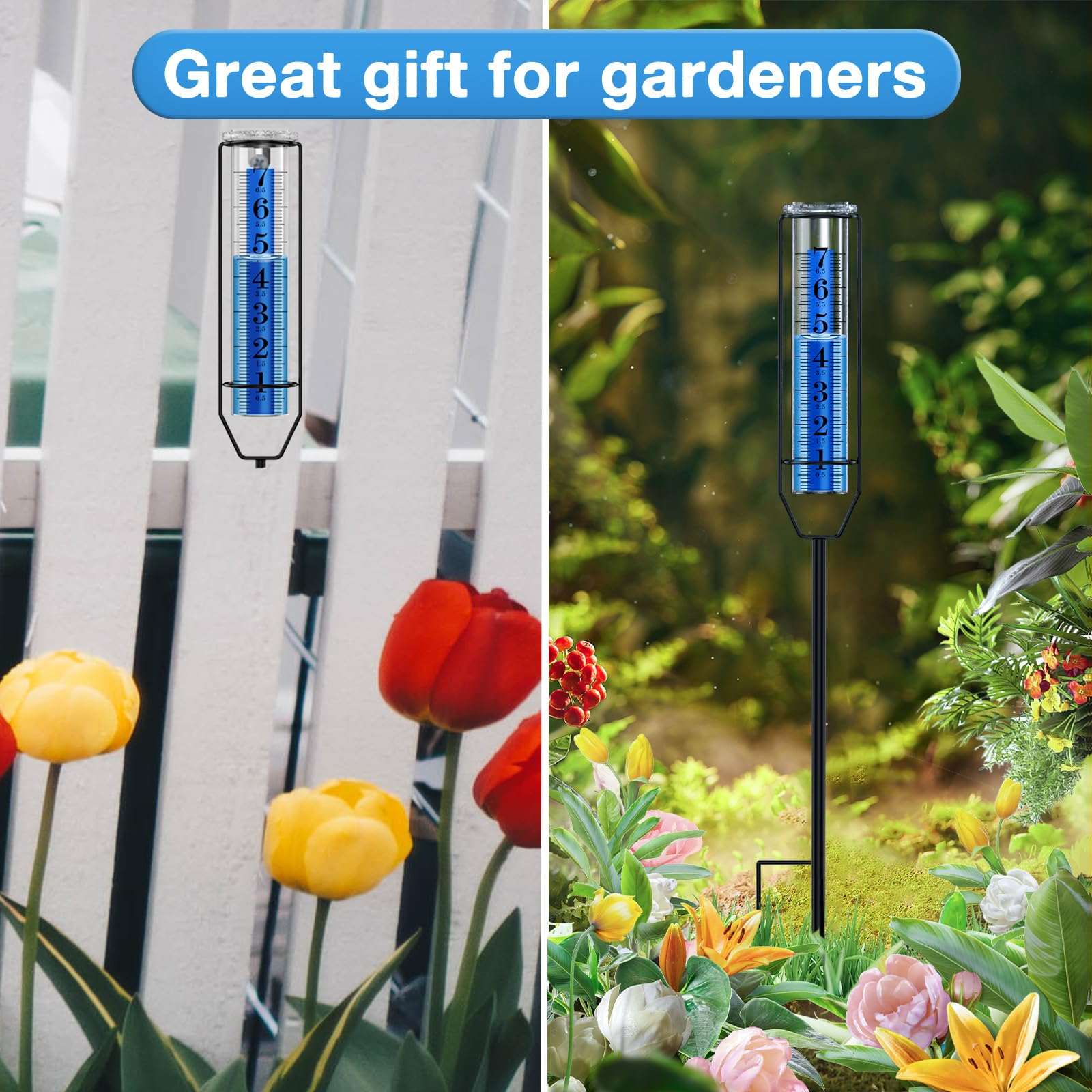 BoArt Rain Gauge with blue strip detail