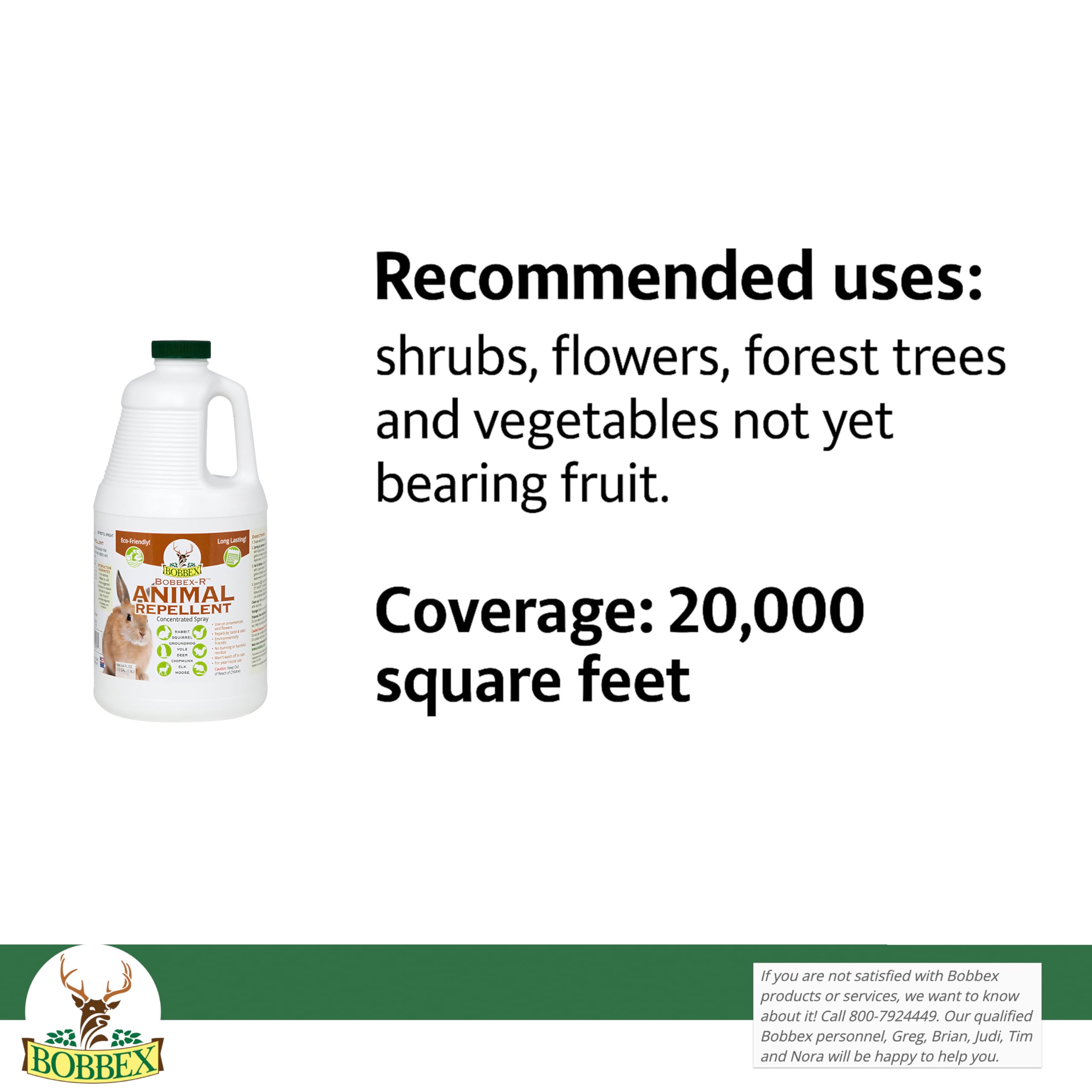 Bobbex-R Animal Repellent being applied in a garden