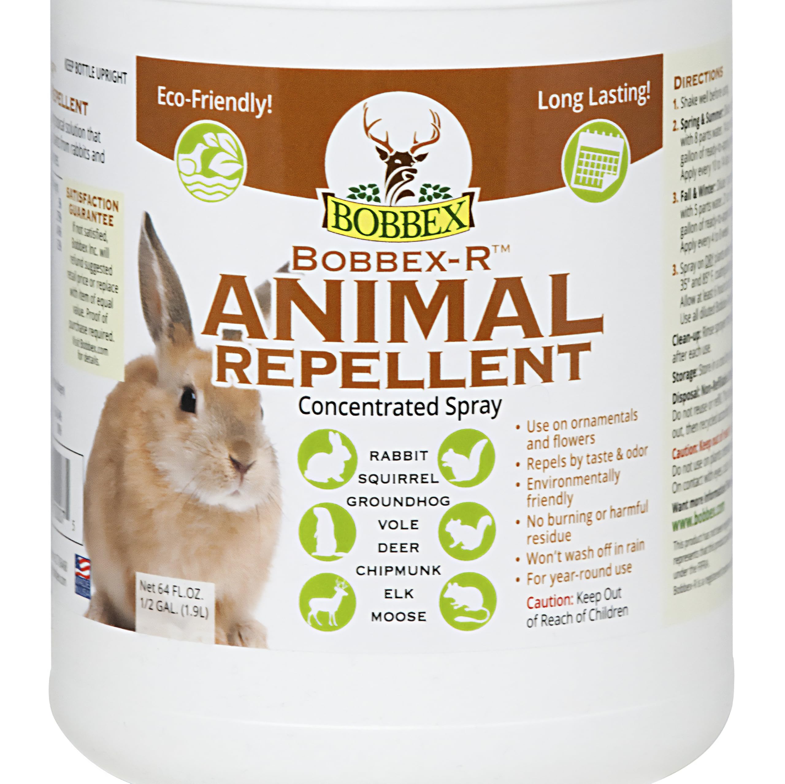 Bobbex-R Animal Repellent packaging details and instructions