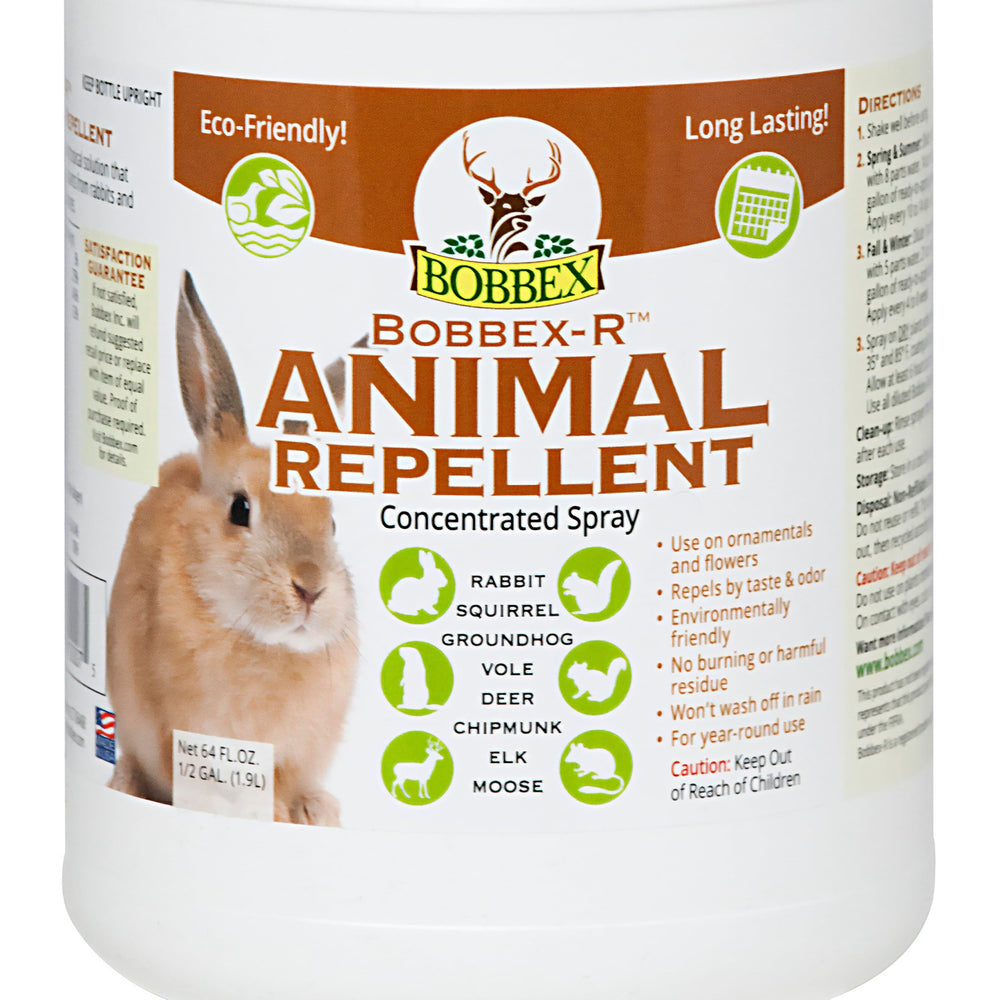 Bobbex-R Animal Repellent packaging details and instructions
