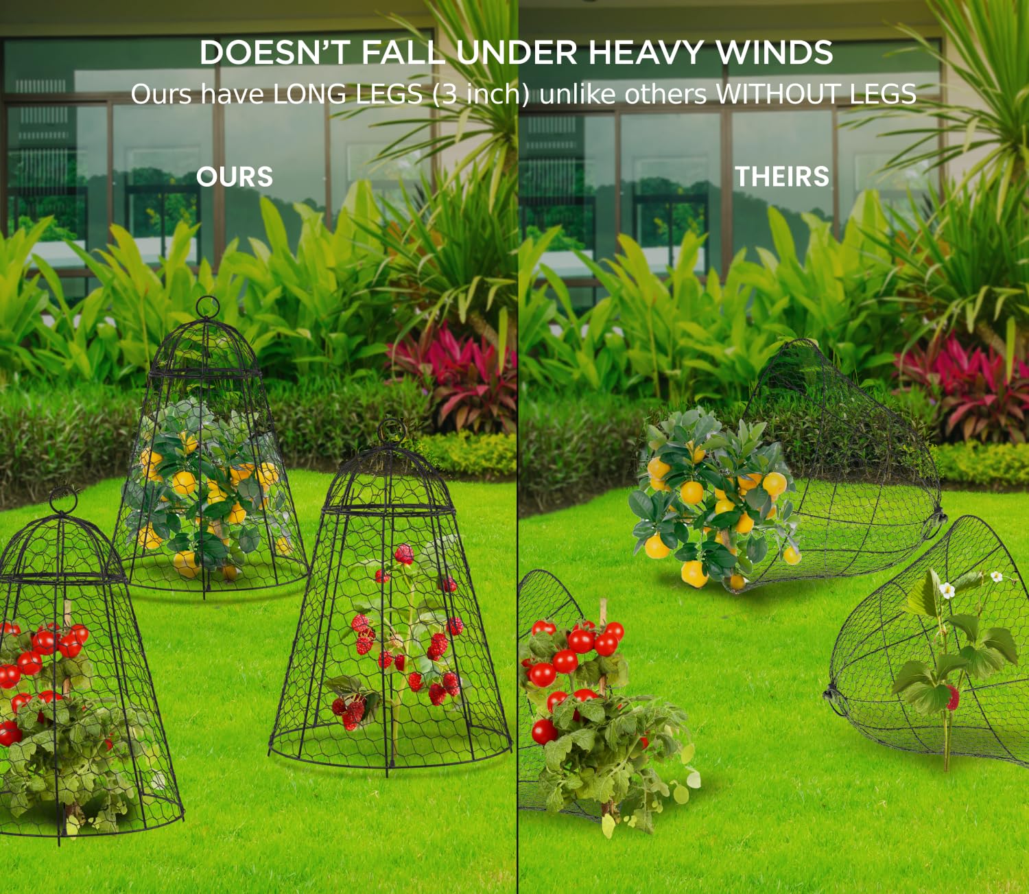 boldworks Garden Cloches showing fine mesh design