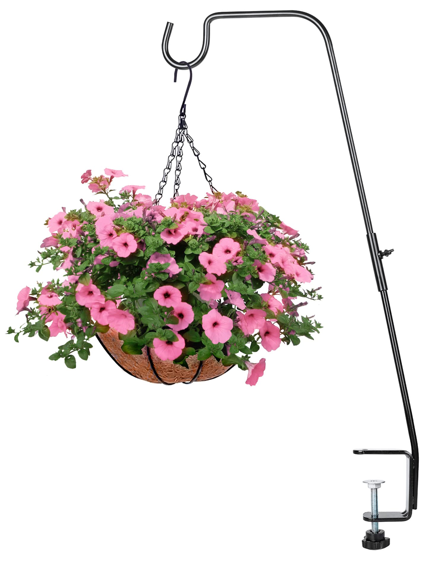 BOLITE 28 Inch Bird Feeder Hanger side view with mounting hardware