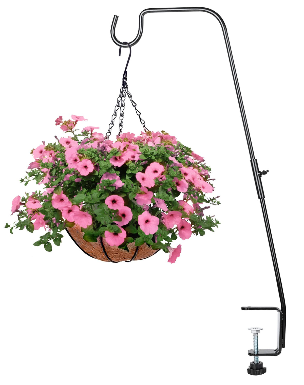 BOLITE 28 Inch Bird Feeder Hanger side view with mounting hardware