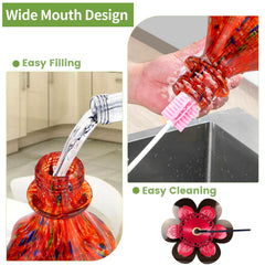 BOLITE Glass Hummingbird Feeder close-up of bee-proof feeding ports