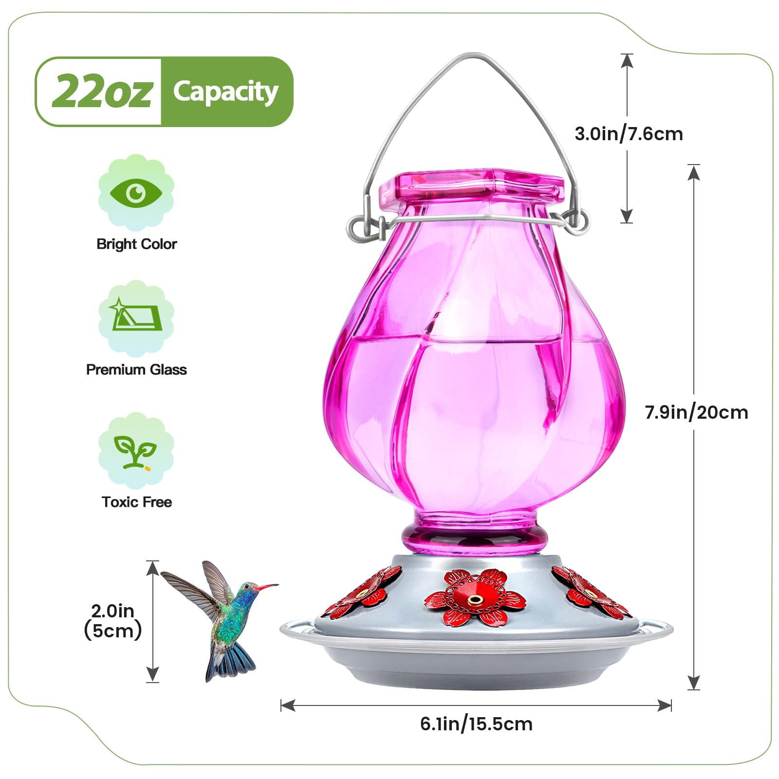 BOLITE Hummingbird Feeder manual and instructions