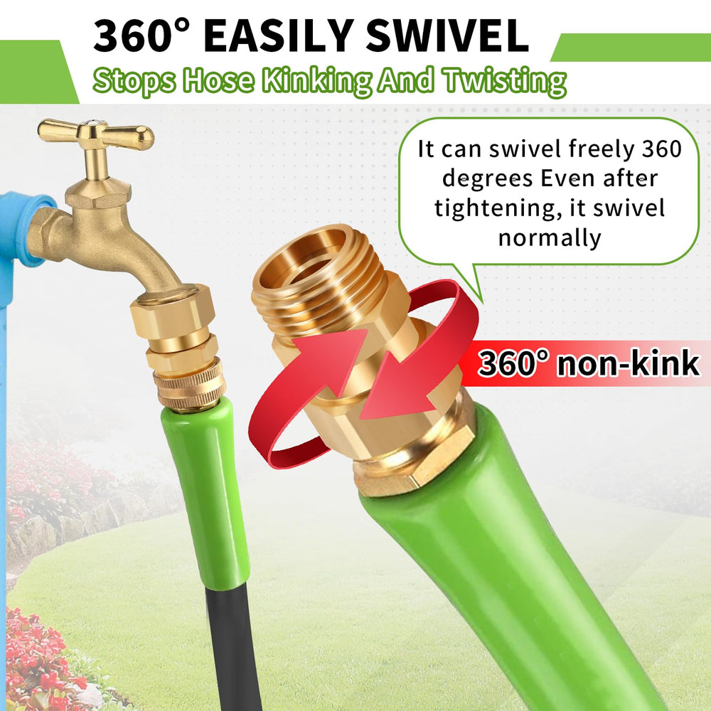 Boltigen Garden Hose Swivel Connector showing brass material