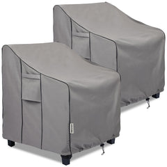 BOLTLINK patio chair cover grey front view