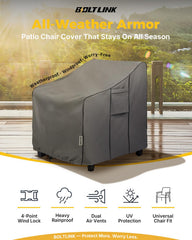 BOLTLINK Patio Chair Cover with straps
