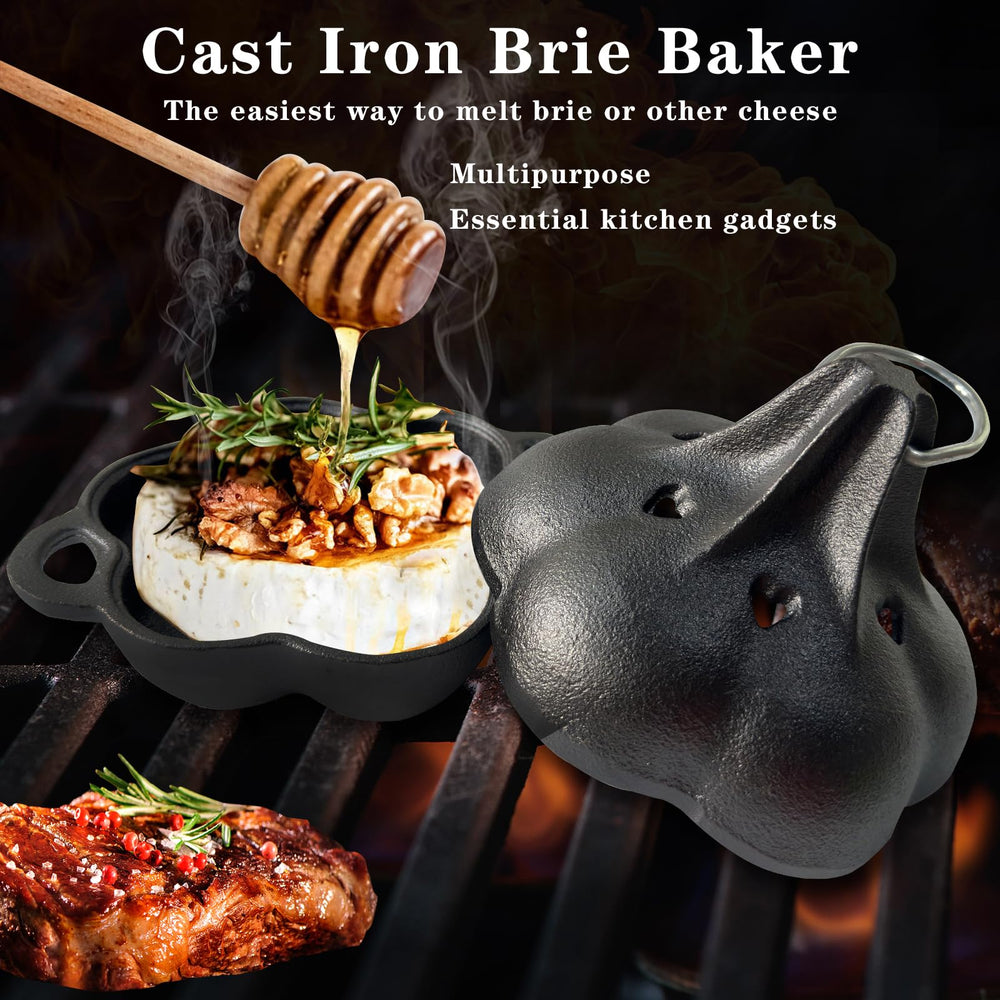 BOLVOUD Cast Iron Smoker Box on a BBQ grill