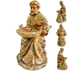 BOLVOUD St. Francis of Assisi garden statue with bird feeder